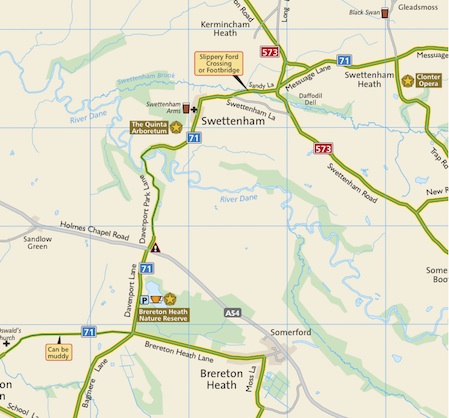 Cycle Area Map Close Up