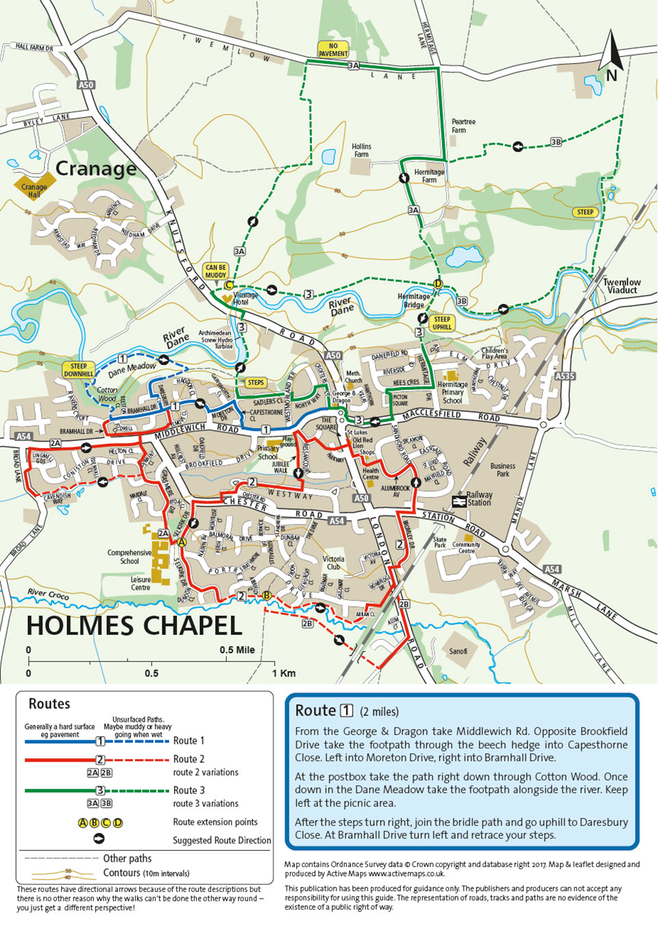 holmes chapel walking map